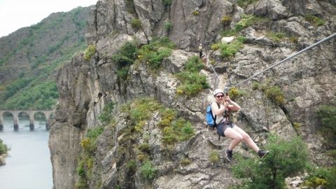 Via Ferrata Ardeche Lozere - Lac de Villefort10.JPG